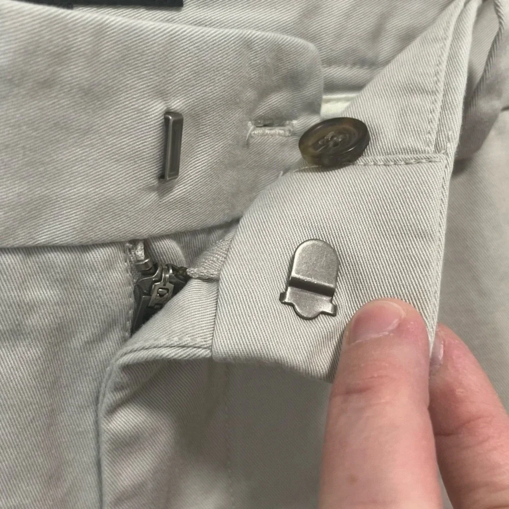 Theory Mens‎ Ivory Chino Shorts Size 36 Stretch Cotton
